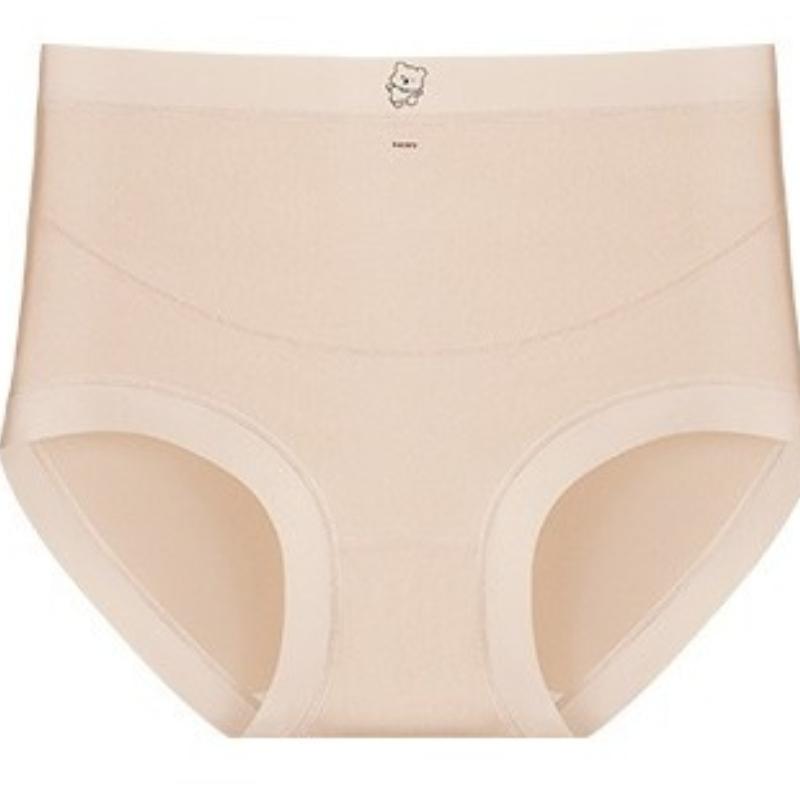 

Women s Spring and Autumn Pure Cotton High Waist Non Trace Antibacterial Crotch Belly Support Pregnancy Briefs XL кавовий