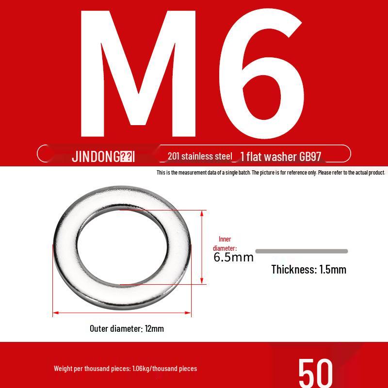 Stainless Steel 304/201/316 Oversized Thick Flat Washer Gasket Screw Washer GB97/GB96