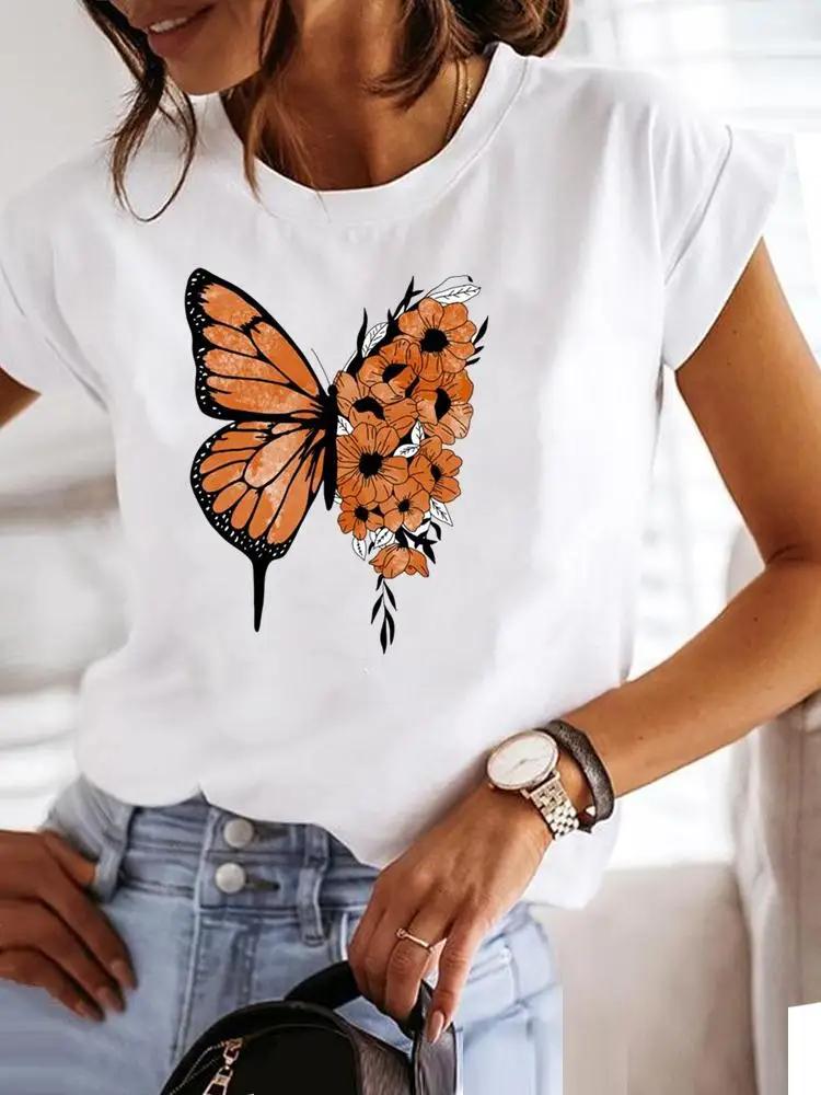 Star Lovely Style Trend Clothing Fashion Tee Women T-shirt Summer Short Sleeve Print Clothes Graphic T Shirt Female Tee Tops