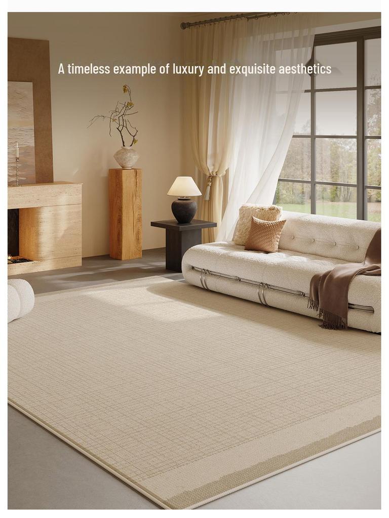 Cream 2025 French Luxury Dirt-Resistant Living Room Carpet, Wash-Free, Easy-Care, High-End Sofa & Bedroom Floor Mat