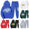 Ensemble sweat-shirt de sport à capuche et manches longues pour femme avec pantalon long et lettre imprimée