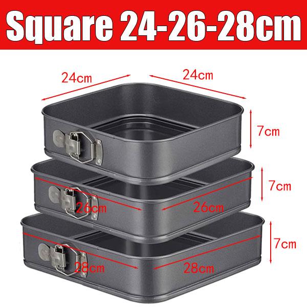 3Pack Professional Cheesecake Baking Molds Springform Pan Tin with Removable Bottom Nonstick Carbon Steel Cakes Mold Baking Tool