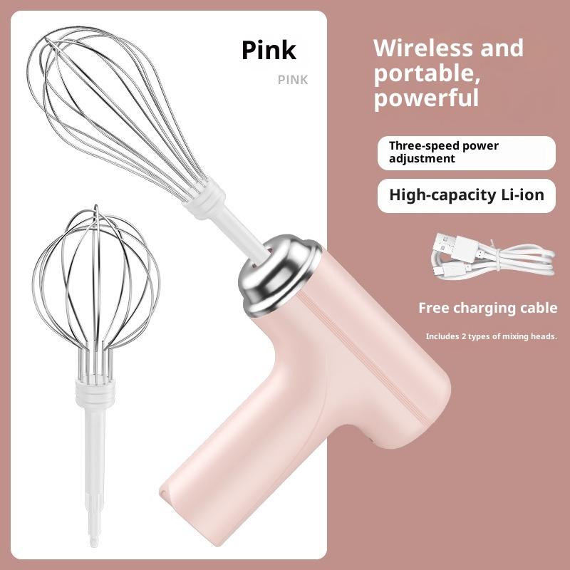 Rechargeable Handheld Electric Egg Beater Wireless Hand Mixer For Baking Cake Cream Whisk Kitchen Cooking Tool