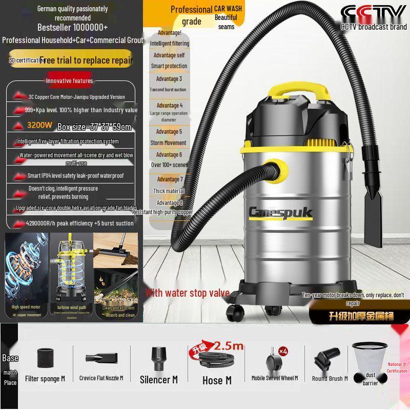 Hochleistungs-Nass-/Trockensauger für den Heim-, Hotel-, Auto- und Industriegebrauch