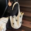 Large Capacity Tote Bag Women's Casual Versatile Bow Seaside Beach Bag