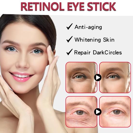 EELHOE Retinol Eye Stick Renewing & Firming Under Eye Balm for Dark Circles, Puffiness, Fine Lines & Wrinkles Travel Essentials for On-the-go Use