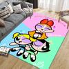 Powerpuff Girls Art Area Rug, Powerpuff Girls Fan Living Room Carpet, Perfect Gift.chl