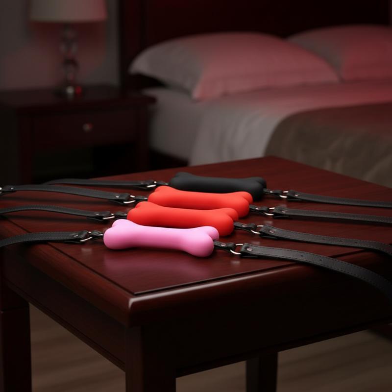 For Women BDSM Sex Harness Mouth Adult Toys Silicone Dog Bone Ball Gag Open Mouth Gag Ball Bdsm Bondage Sex Products Sm Sex Toys