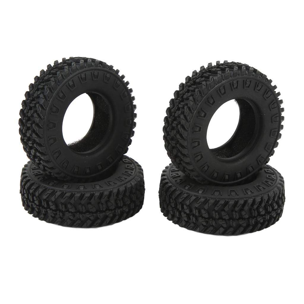 4Pcs RC Rubber Tires Wear Resistant Stable Driving RC Car Tires for FMS FCX24 124 Climbing Car