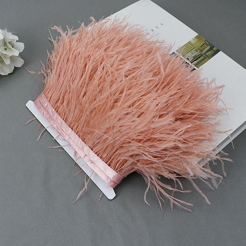 Ostrich Feather Lace Cloth Bandwidth 10-15Cm Stage Performance Clothing Decoration Accessories Lace Feather Ribbon