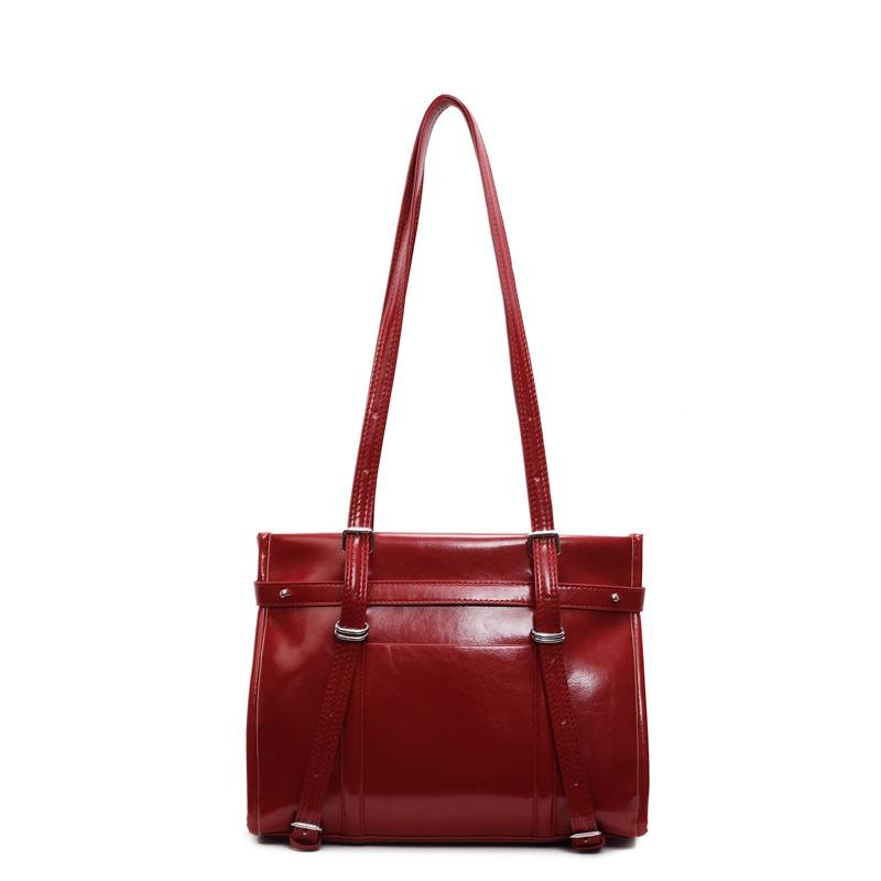 

Autumn and winter new fashionable versatile large-capacity shoulder bag women s simple high-end texture backpack бордовый