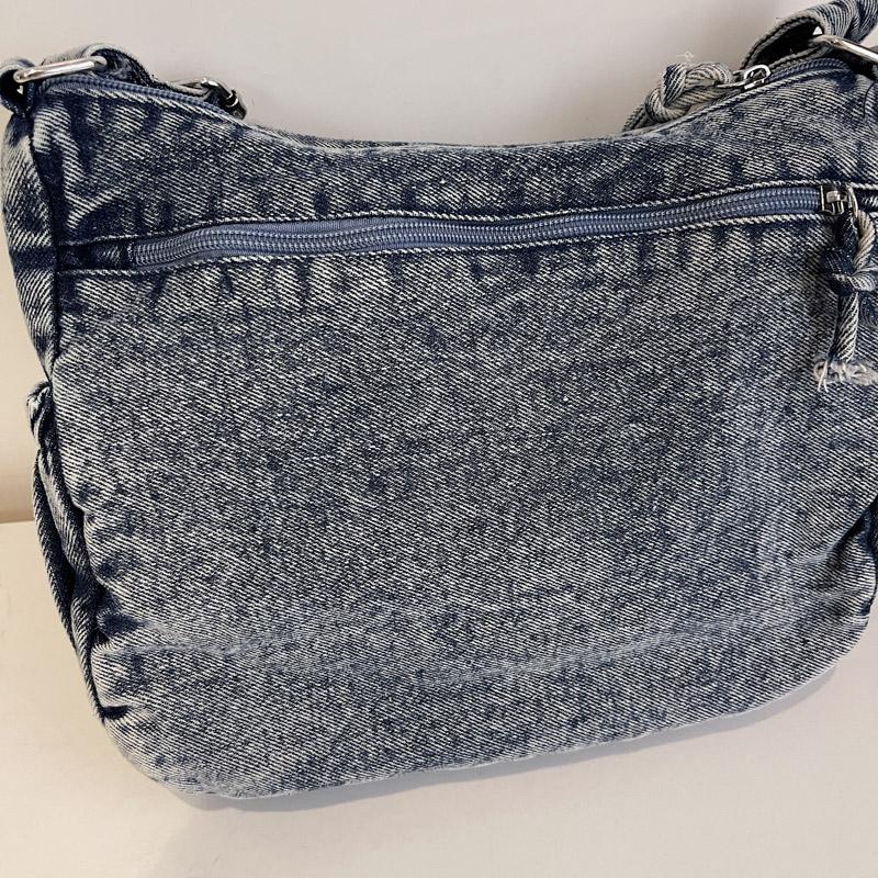 Vintage Multi-Pocket Denim Women's Bag Hand Shoulder Crossbody Bag