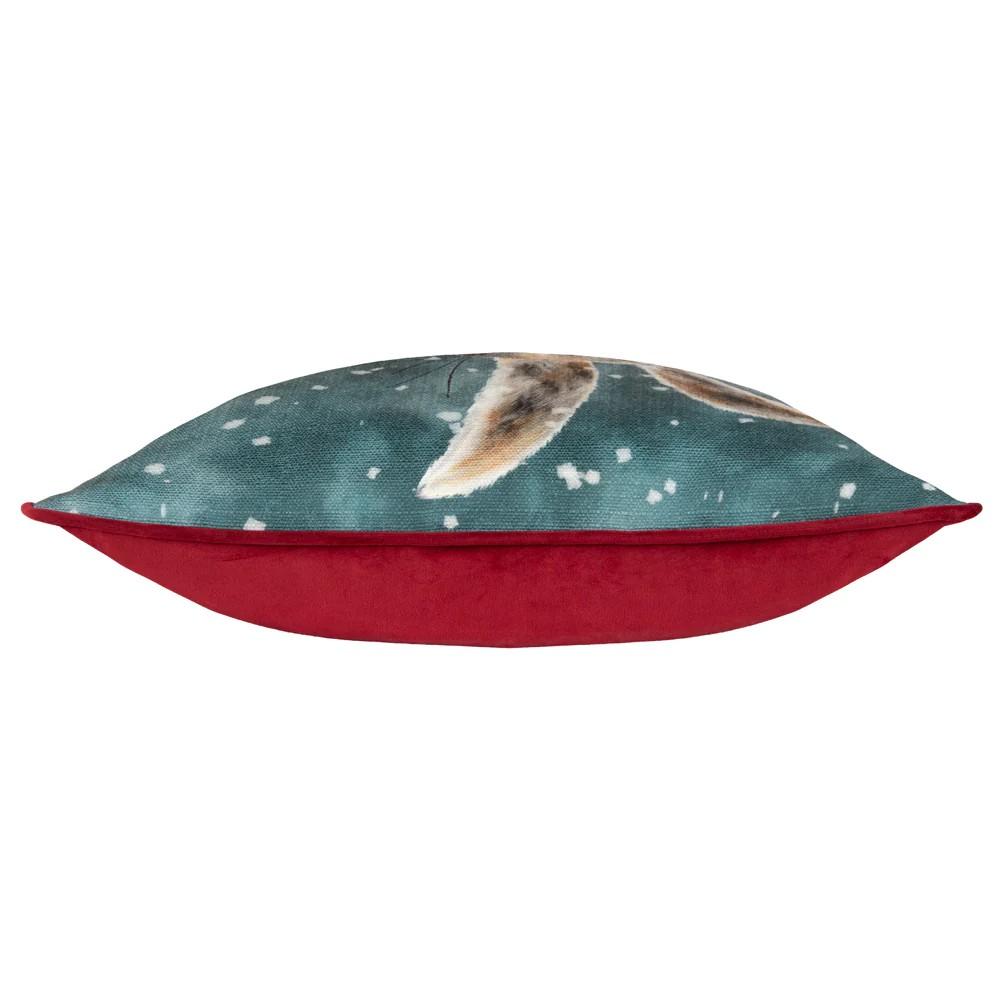 Evans Lichfield Piping Detail Hare Christmas Cushion Cover