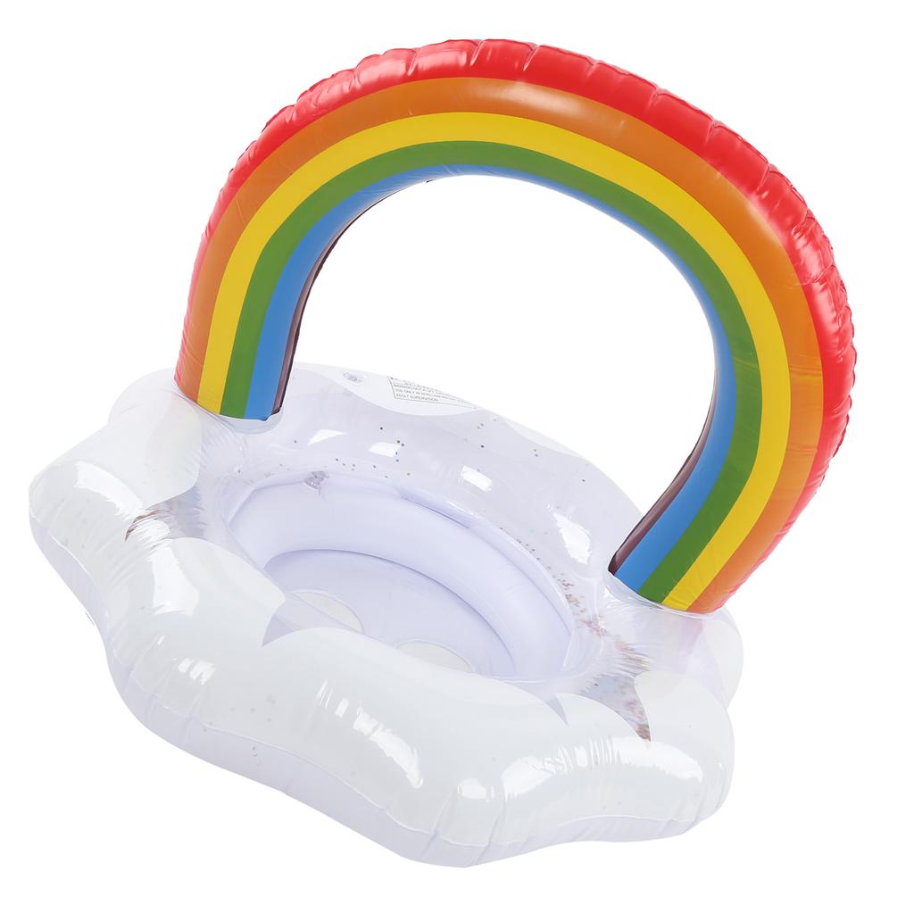 Baby Swimming Float Rainbow Inflatable Children Swimming Ring with Safety Float Seat