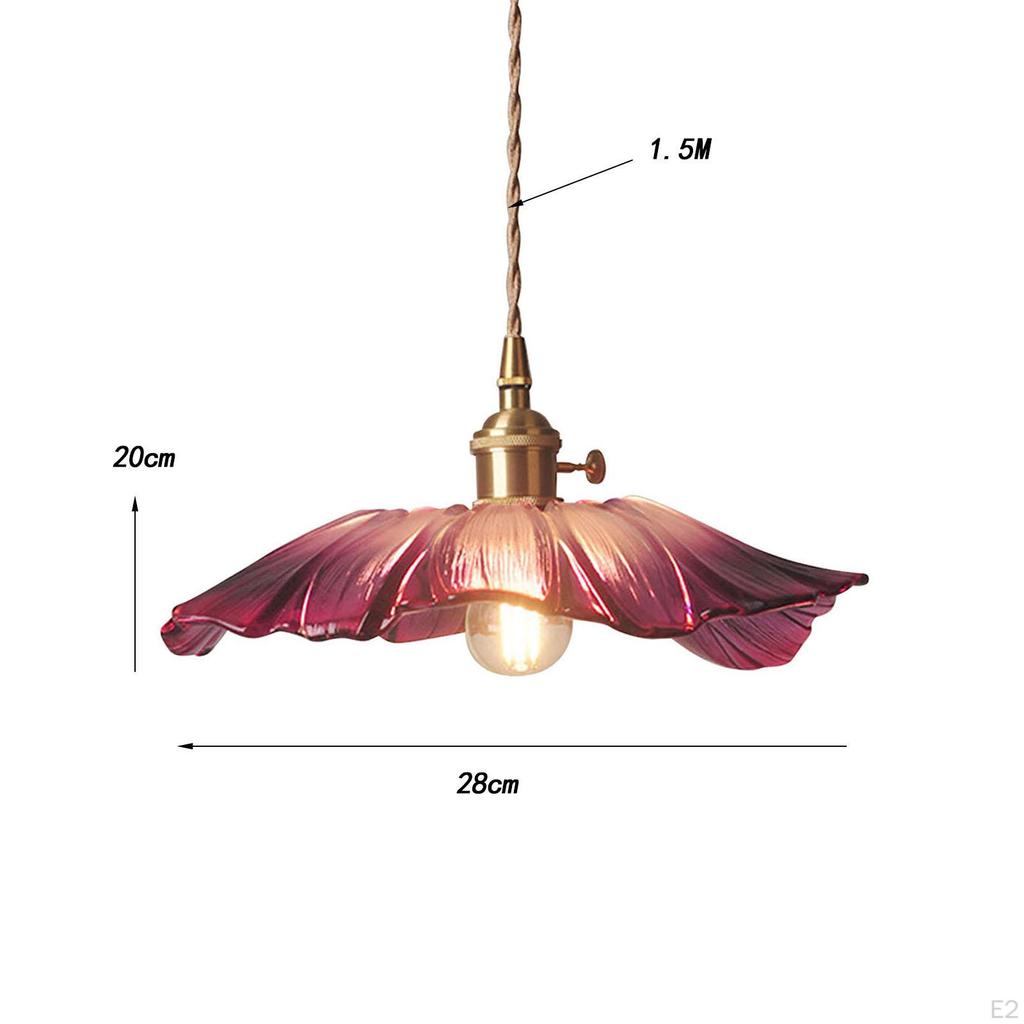 Contemporary Floral Pendant Light with Glass Shade for Home Decor