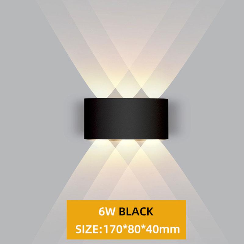 Aluminum LED Wall Lamp Waterproof IP65 Outdoor Garden Lights 2-12W Interior Wall Light for Room Decor Pathway Street Lighting