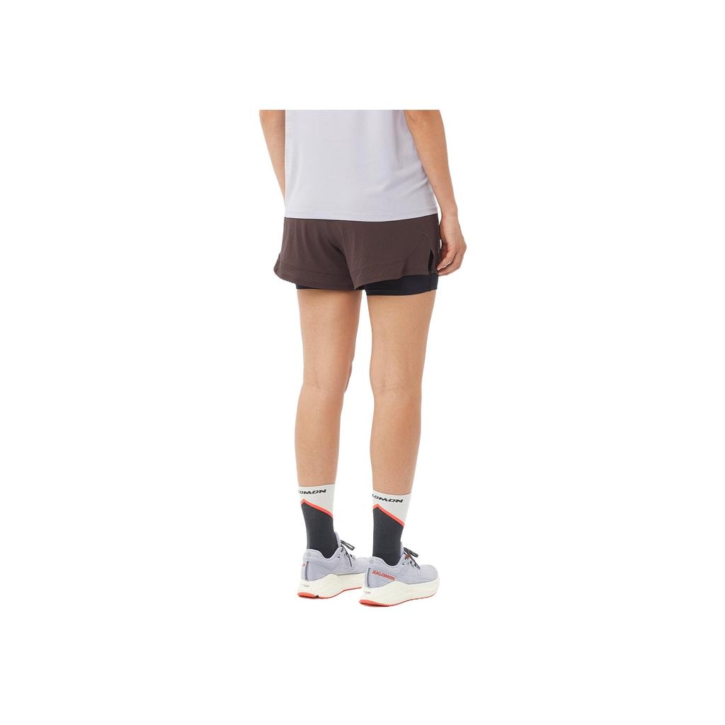 SALOMON Comfortable Versatile Commuting Casual Shorts Women Shorts Coffee-Bean LC2438300