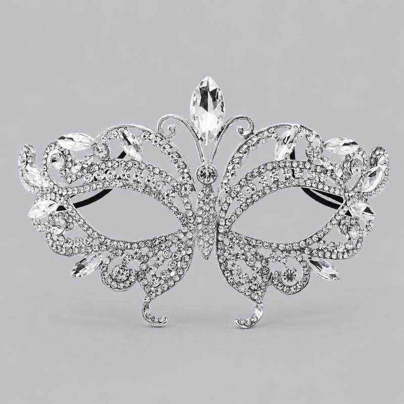 Luxurious Alloy Full-face Mask, Halloween Party, Birthday Masquerade, Bride's High-end Mask