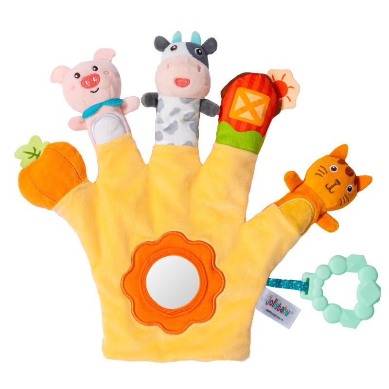 Baby Animal Hand Puppet With Teething Gel For Sleep And Sensory Development