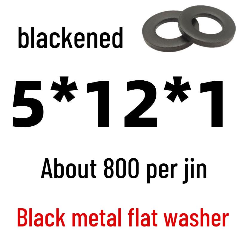 Thickened Black Iron Flat Washer for Screws, Non-standard Round Design