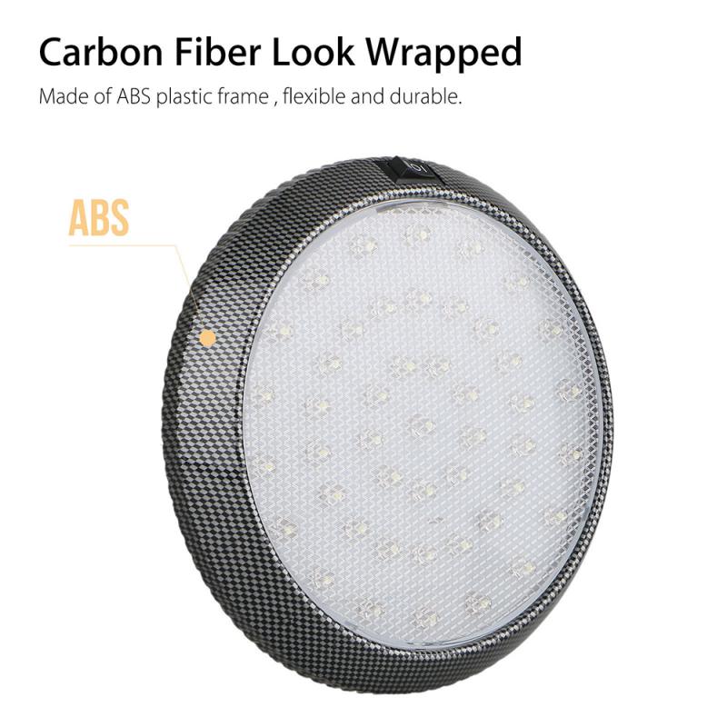 Automobiles Car Dome Roof Ceiling Interior Light LED Car Interior Reading Light White Round Style 46LED 12V Bulb Reading Lamp