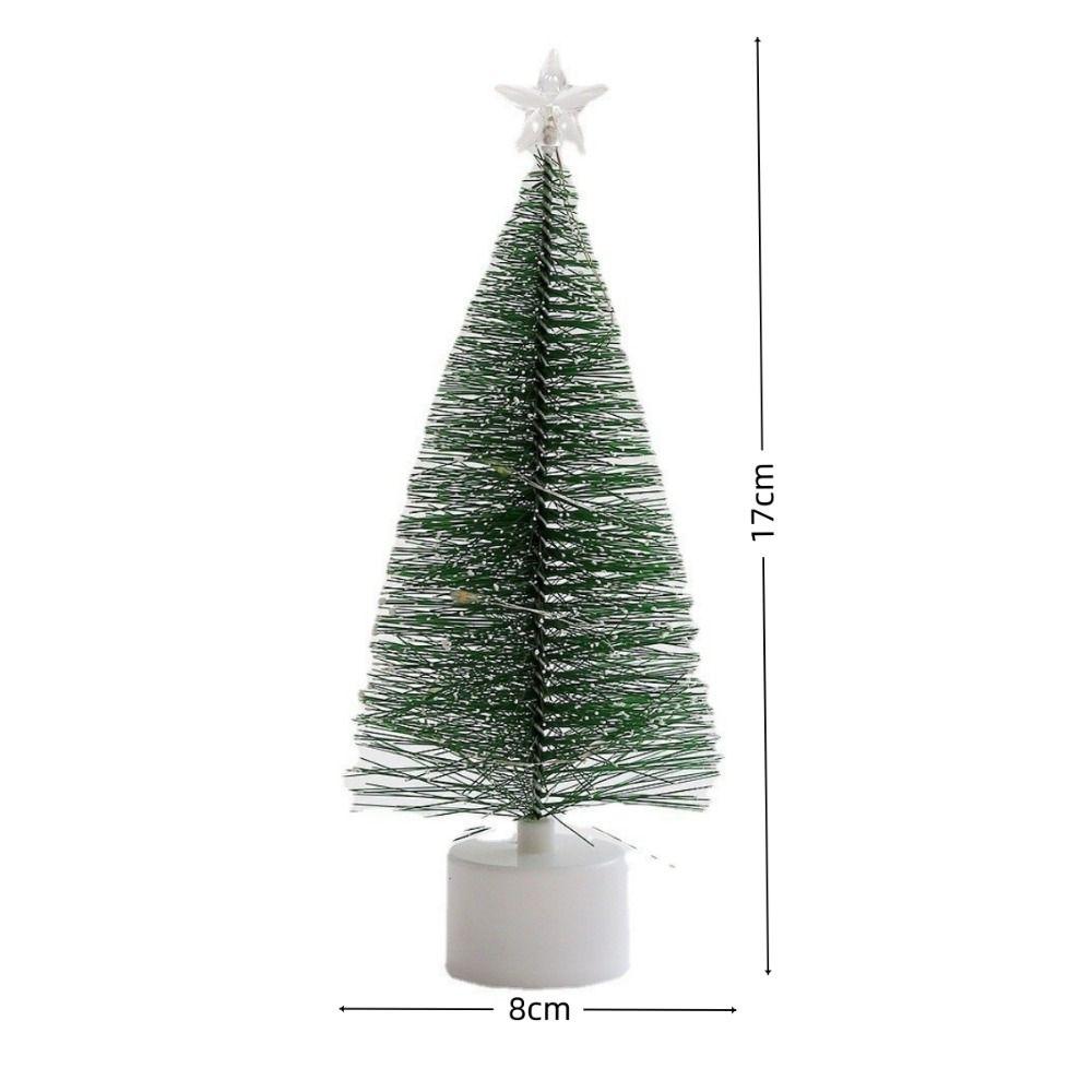 Colorful Lights Luminous Xmas Tree LED Xmas Tree Ornament Tabletop Christmas Trees  Children Gifts