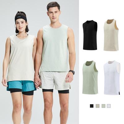 Unisex Schnelltrocknendes Ärmelloses Basketball-Trainings-Tanktop aus Eisseide