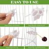 4Pcs Bird Cage Food Clip Vegetable Holder, Heavy-Duty Grip Handle Seed Dispenser for Small Budgies