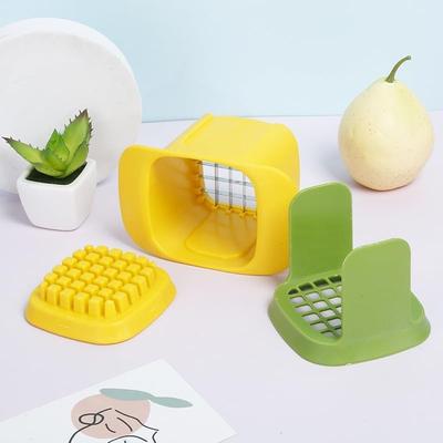 1 Stück Multifunktionaler Gemüseschneider Pommesmesser Knoblauchpresse Zwiebelwürfler Gurken Kartoffelschneider Küchenhelfer Werkzeug