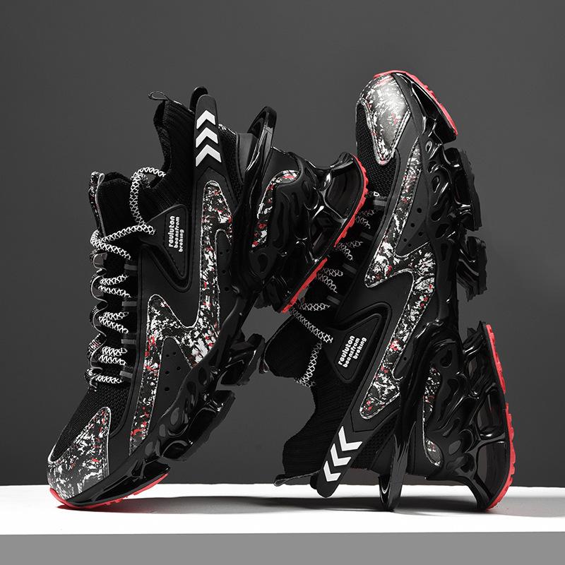 Men's High-Top Blade Sneakers Fashion Sock Collar Athletic Shoes Non-Slip Shock-Absorbing Running Shoes for Outdoor