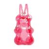 PVC Transparenter Rucksack Bonbonfarbe Y2K Umhängetasche Niedliche Bärenform für Teenager-Mädchen Schule und Täglichen Gebrauch