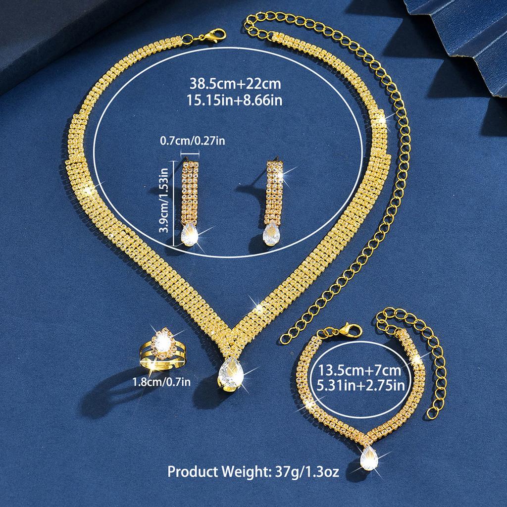 Hot selling spot wedding dresses, wedding accessories, necklaces, earrings, bracelets, three piece light luxury accessory set