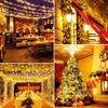 Guirlande lumineuse LED d'extérieur 10 m, 20 m, 30 m, 50 m, 100 m, guirlande lumineuse de Noël étanche 24 V, 8 modes pour jardin, mariage, fête de Noël, décoration