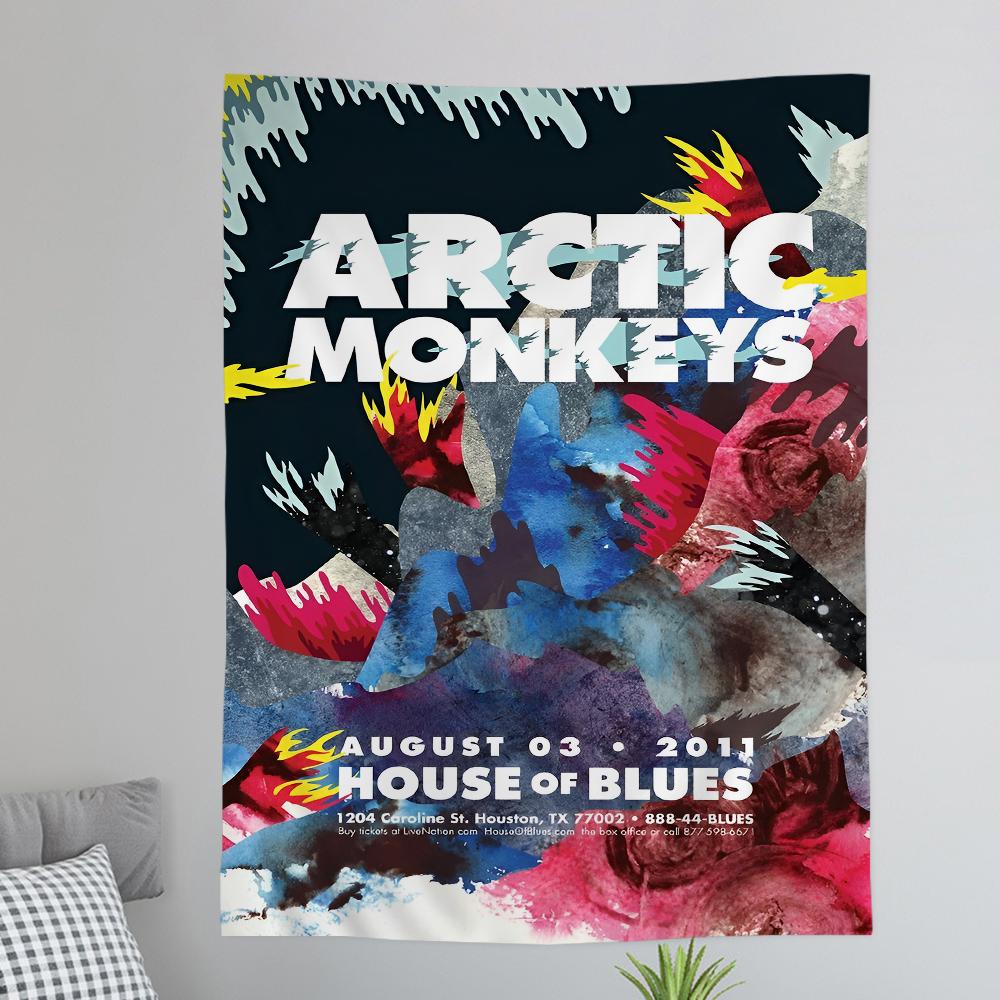 AArctic MMonkeys Rock Band Music Colorful Tapestry Wall Hanging Bohemian Wall Tapestries Mandala Wall Hanging Sheets