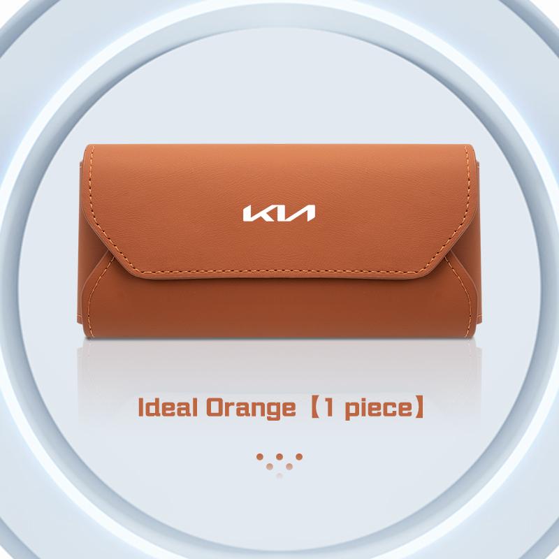 IHWM7 Car Sunglasses Box Accessories For KIA K2 K3 K5 K8 Portage Stinger GT Line Sorento Ceed CD Cerato Car Visor Glasses Case Storage