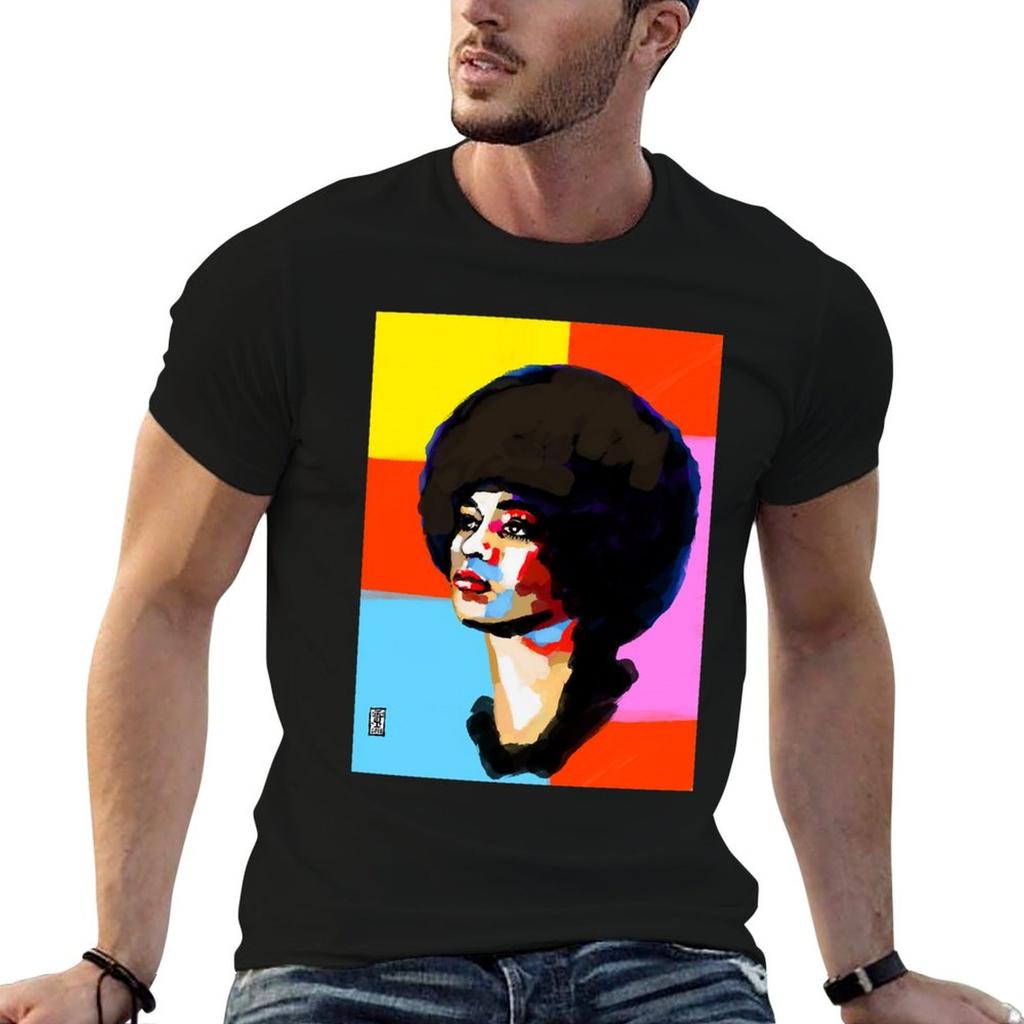 If Angela Davis Is So Bad Why Don't Statistics Show It T-Shirt men t shirt cotton 100% t shirt
