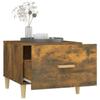 Coffee Table Smoked Oak 50x50x40 cm Wood Based Material