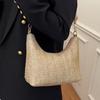 Borsa di Paglia Intrecciata Carina Fatta a Mano Intrecciata Grande Capacità Borsa a Spalla Borsa Tote in Rattan Borsa Hobo Sottospalla da Donna