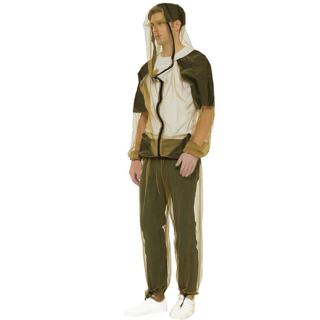 Fishing Clothes for Men High Density Mesh Protection Suit for Hiking and Fishing Long Sleeve Fishing Shirts and Pants S