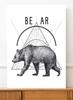 Poster Bear Geometry Dotwork