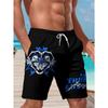 Men's Casual Shorts Outdoor Wear Fish Colorful 3D Printed Shorts Loose Casual Plus Breathable Cool Summer Versatile Shorts