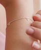 Tatiana (Silver 925) Half And Half Heart Chain Bracelet Br2187