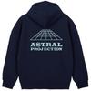 SIGNATURE Logo Oversized Wide Shoulder Hoodie_Navy