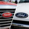 Car Front Grille Rear Trunk Hood Lid Peterbilt Logo Replace Stickers for Ford Focus Mondeo Fiesta Kuga MK2 Everest Escape Ranger