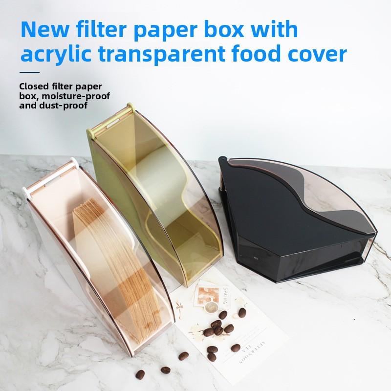Plastic Dust-proof Filter Paper Box Filter Paper Holder, Coffee Shop Filter Paper Rack Filter Paper Dust-proof Storage Box Storage Rack