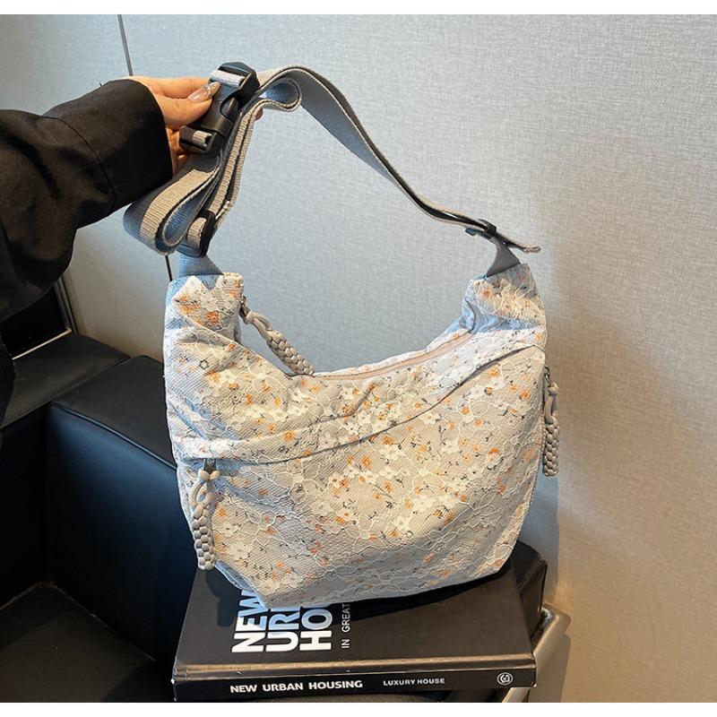 Spring and summer new fashion floral cloth bag fashion popular women's small square bag large capacity messenger bag