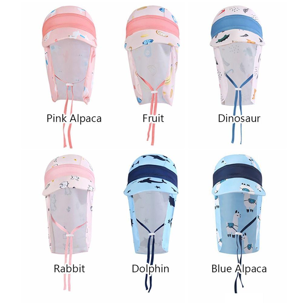 Neck Protection Children's Swimming Cap Anti UV UV Protection Hat Kids Bucket Hats  Summer