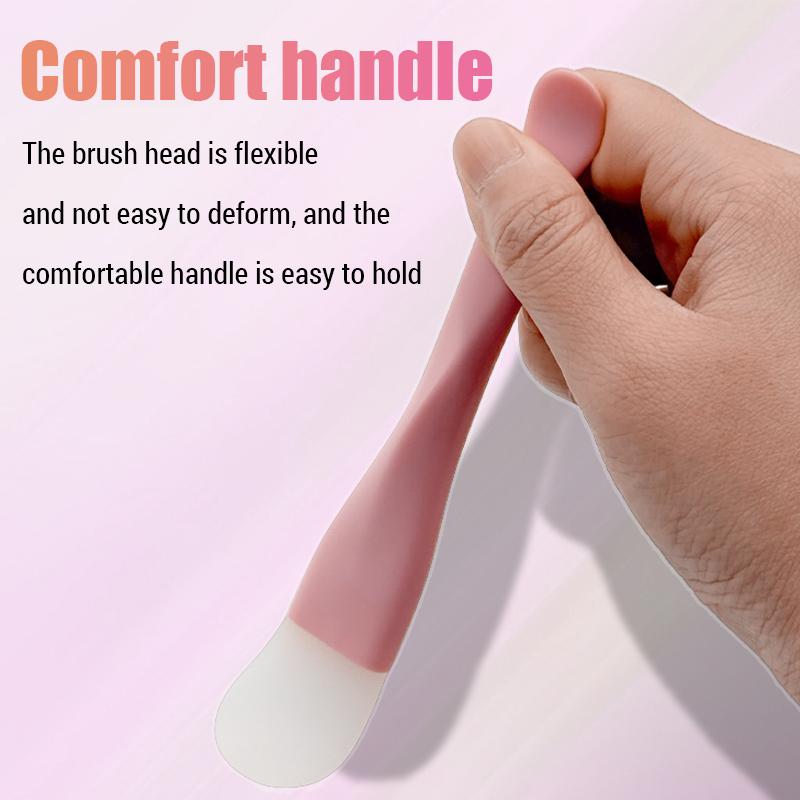 Dual-use Mud Film Brush DIY Film Soft Head with Scrapers Integrated Silicone Facial Mask Brushes Cleansing Brush Beauty Tools
