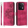 For Xiaomi Redmi Note 13 Pro 5G/Poco X6 5G Case Multi Card Slots PU Leather Cover Flower Pattern