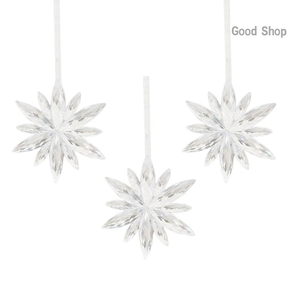 

Рождественские украшения, Прозрачные элементы-снежинки, Креативные украшения из акрилового кристалла, Рождественские элементы-снежинки One Size